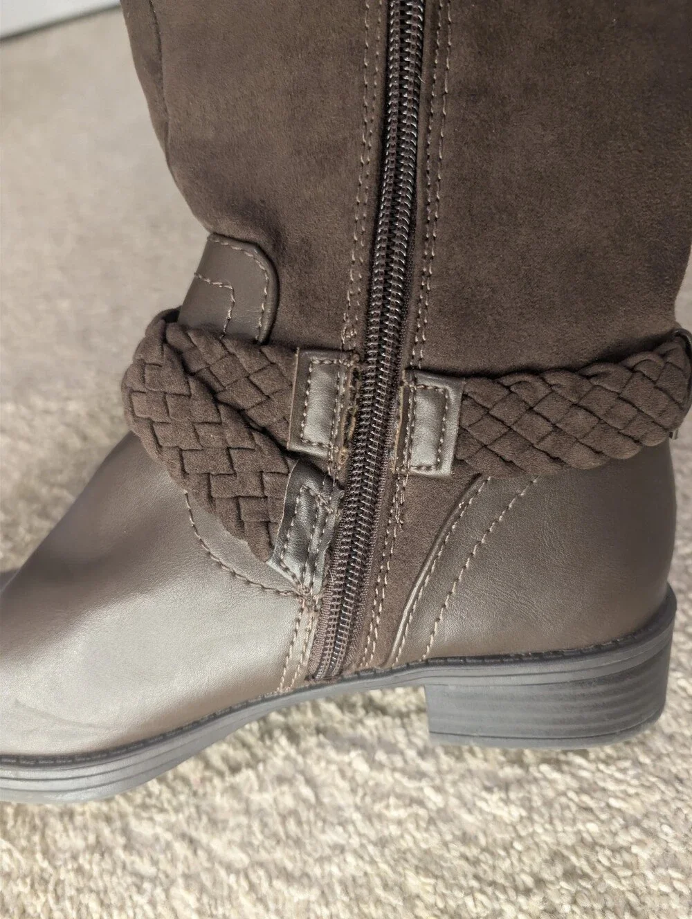 Circus by Sam Edelman 'Perry' Dark Brown Knee High Leather & Suede Boots